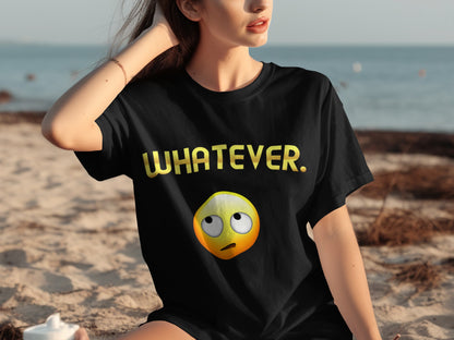 Whatever Graphic Emoji T-Shirt for Casual Look