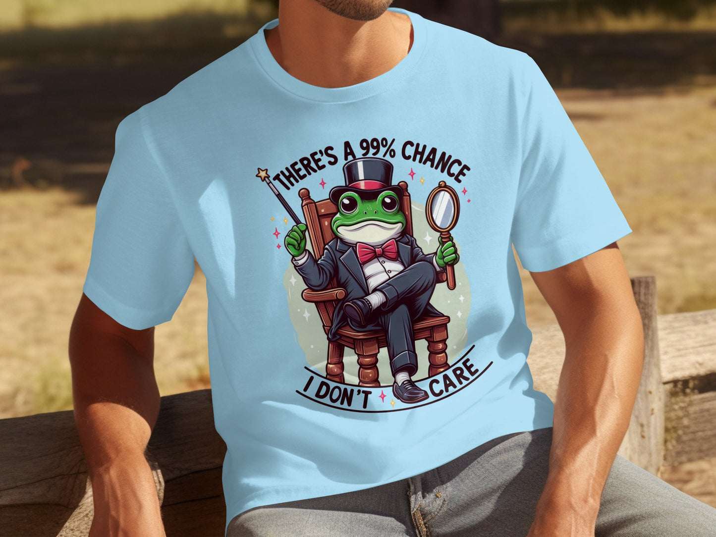 Funny Frog 99% Chance I Don't Care T-Shirt