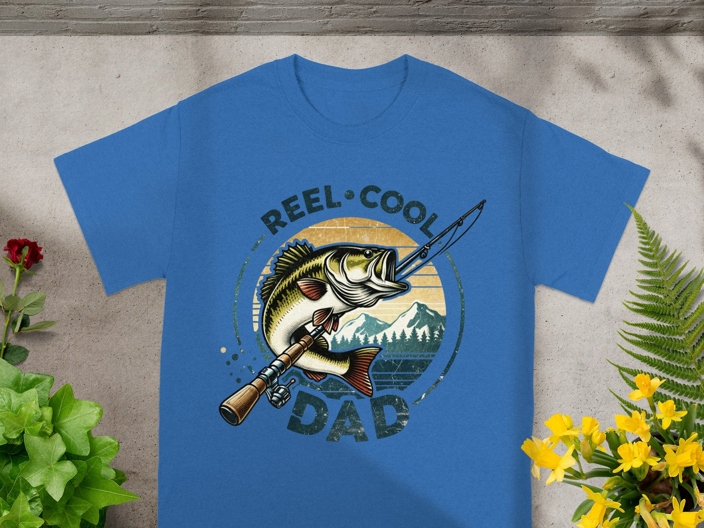 Reel Cool Dad Graphic Fishing Tee Shirt