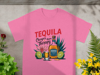 Tequila Cheaper Than Therapy Fun Statement Tee