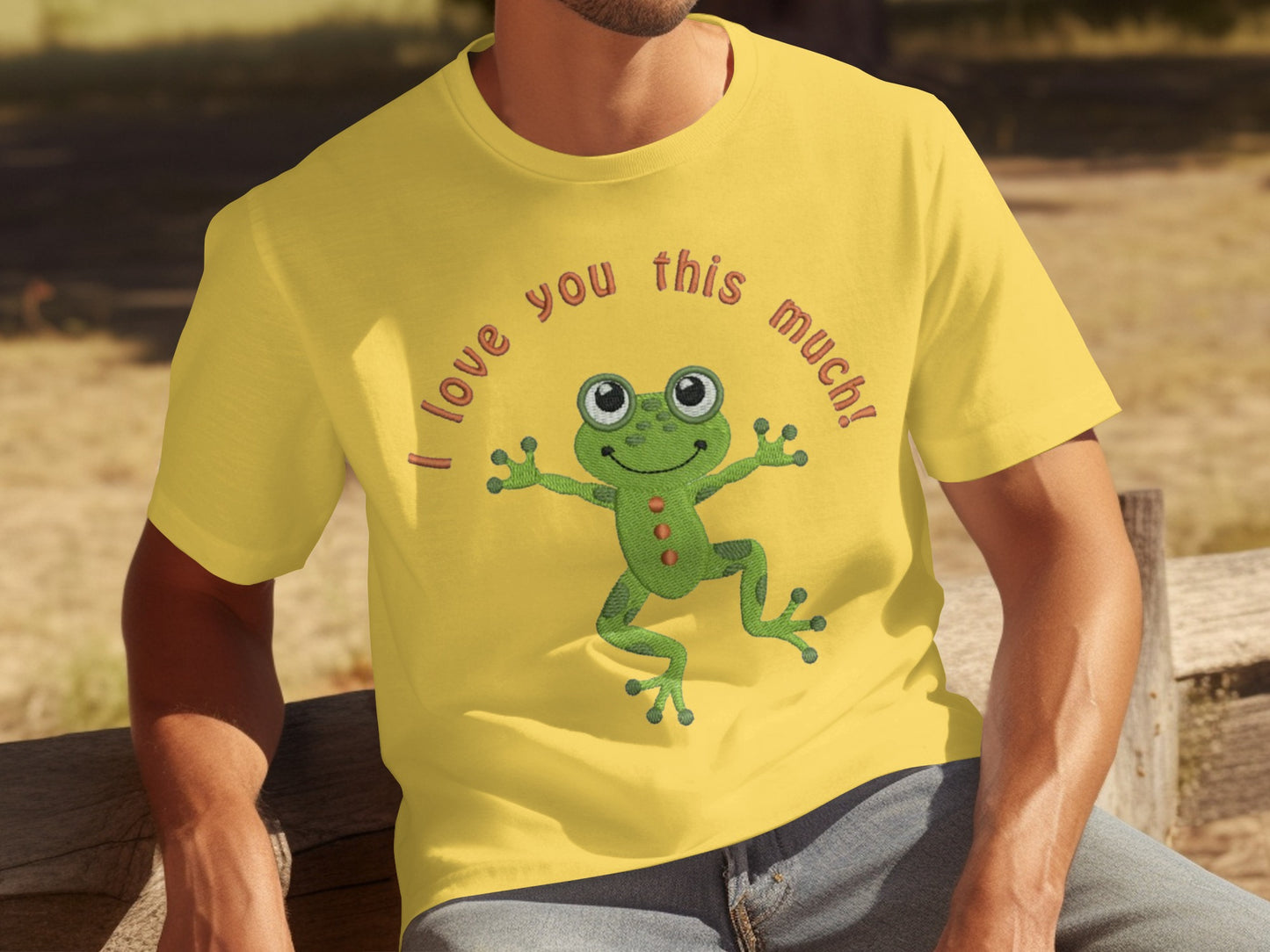 I Love You This Much Cute Frog Graphic T-Shirt