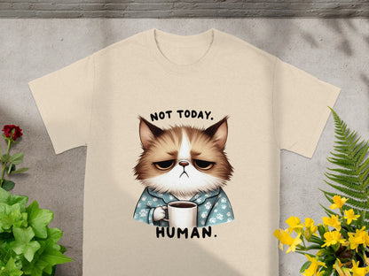 Not Today Human Grumpy Cat Coffee T-Shirt