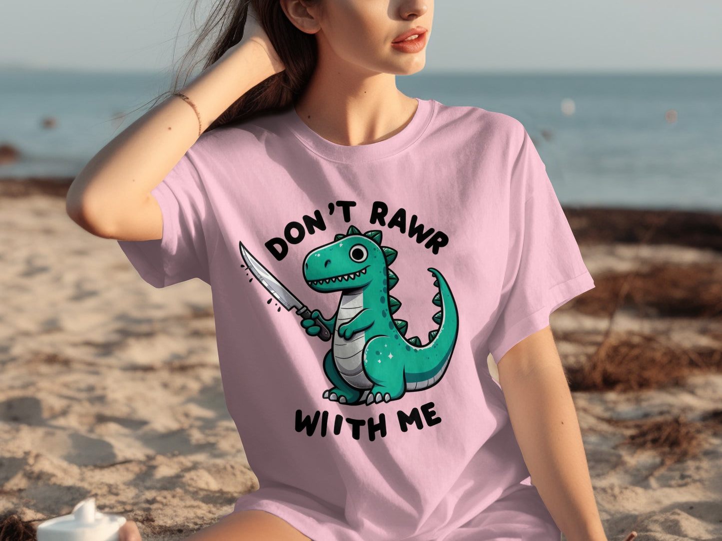 Don't Rawr With Me Dinosaur Graphic T-Shirt