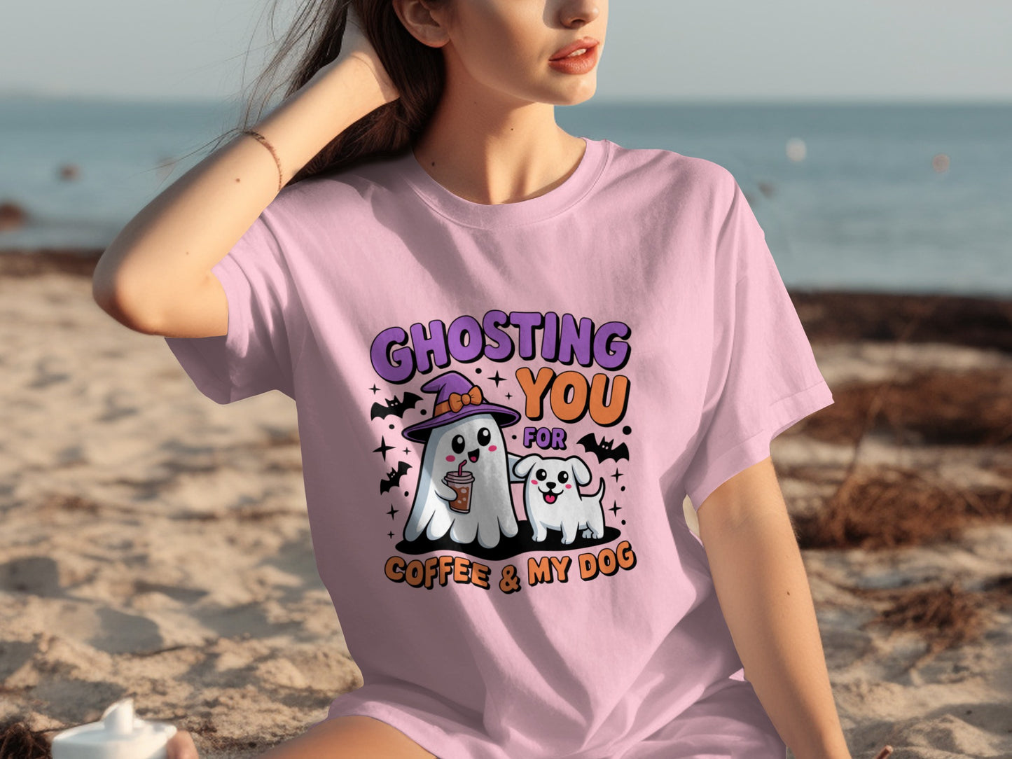 Ghosting You For Coffee and My Dog Halloween Shirt