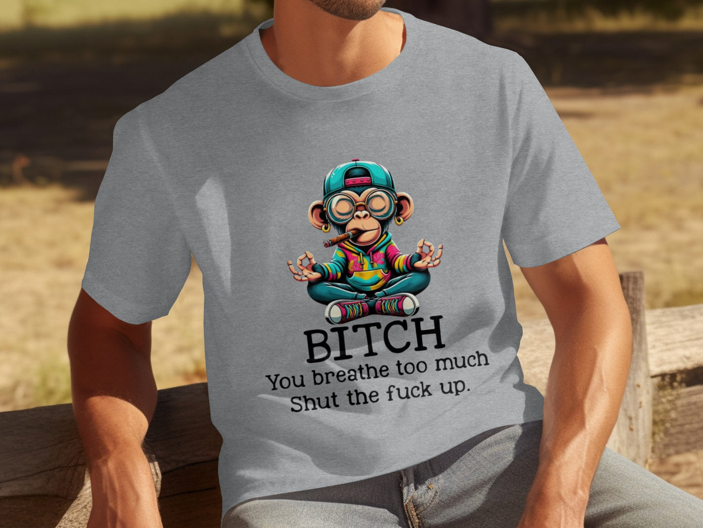 Funny Monkey Graphic T-Shirt with Bold Statement