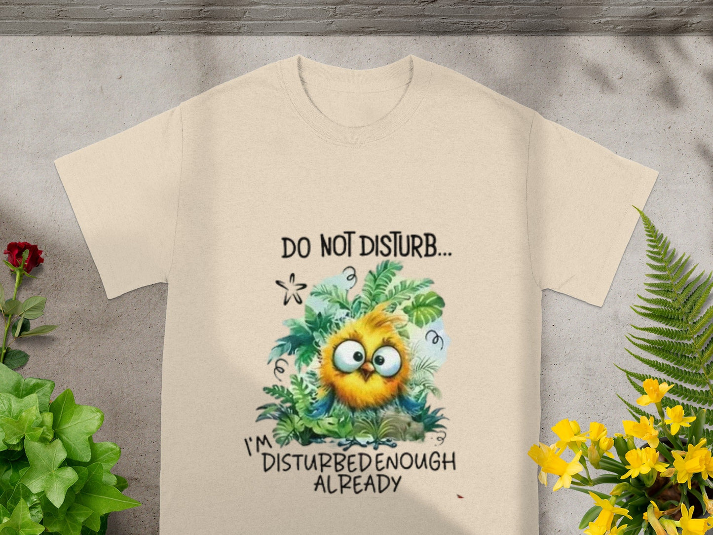 Humorous Owl Do Not Disturb Graphic T-Shirt