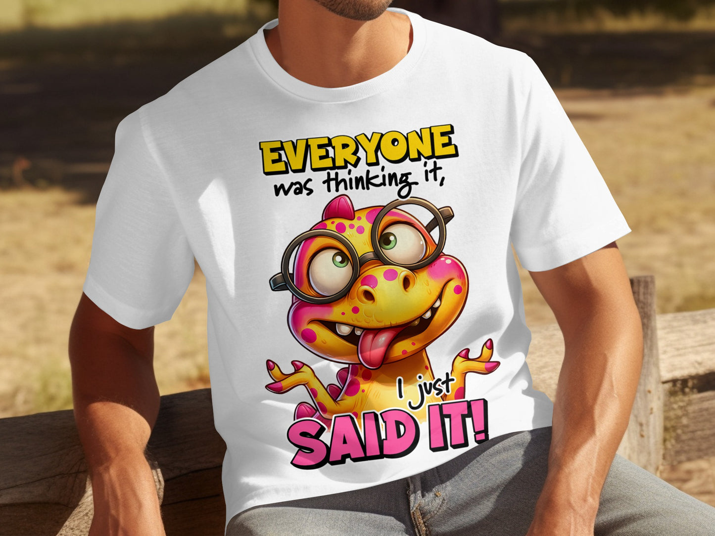 Funny Cartoon Lizard Everyone Was Thinking It Shirt