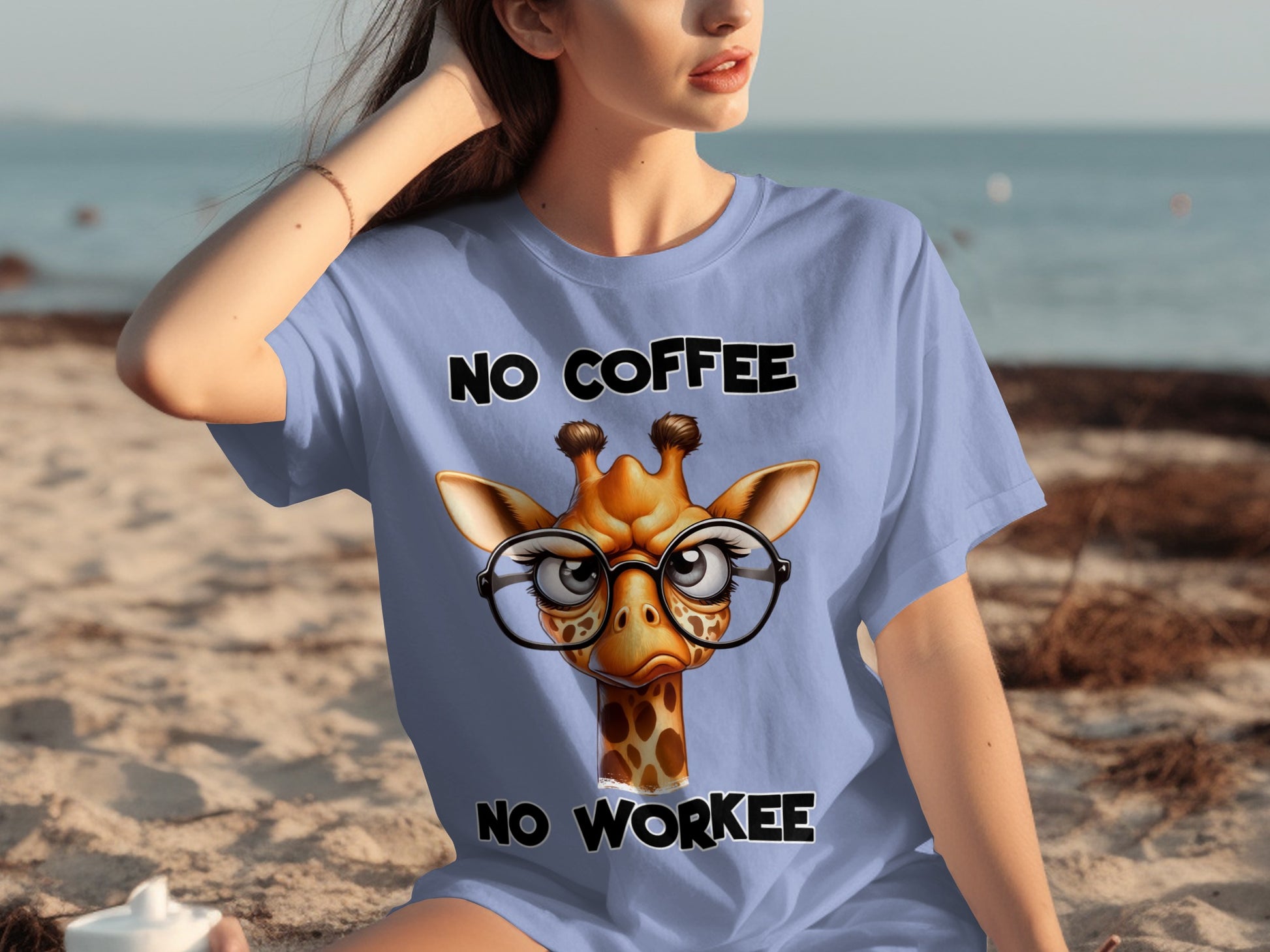 No Coffee No Workee Funny Graphic Tee