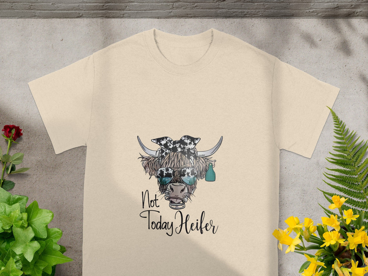 Not Today Heifer Funny Statement T-Shirt