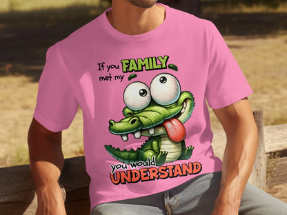 Funny Alligator Cartoon If You Met My Family T-Shirt