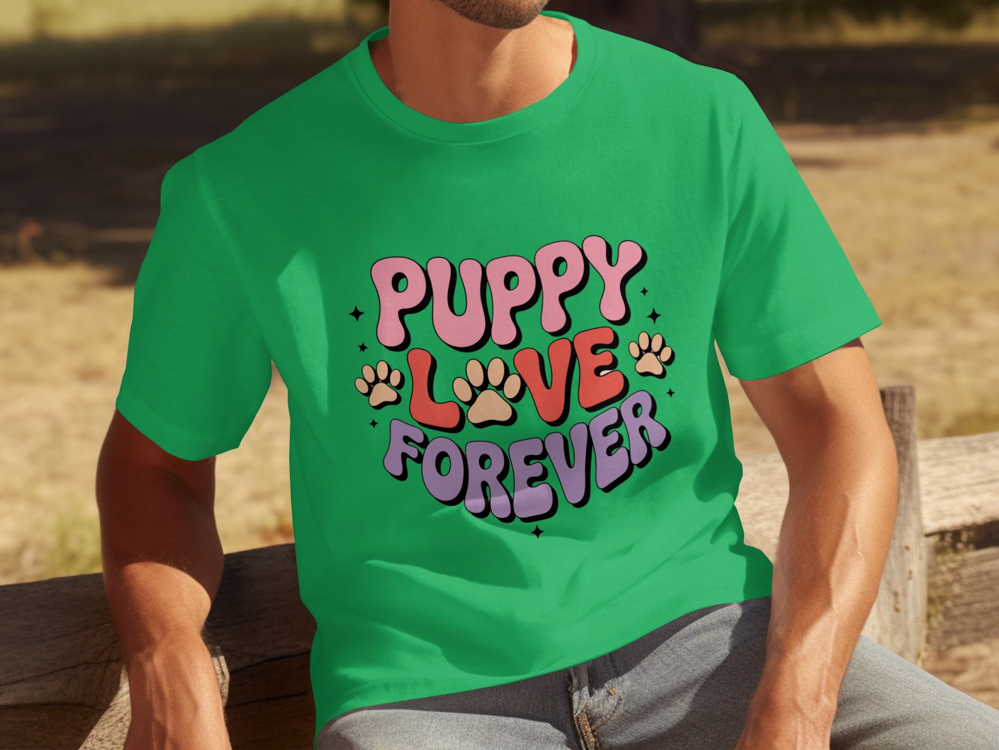 Puppy Love Forever Printed Graphic T-shirt