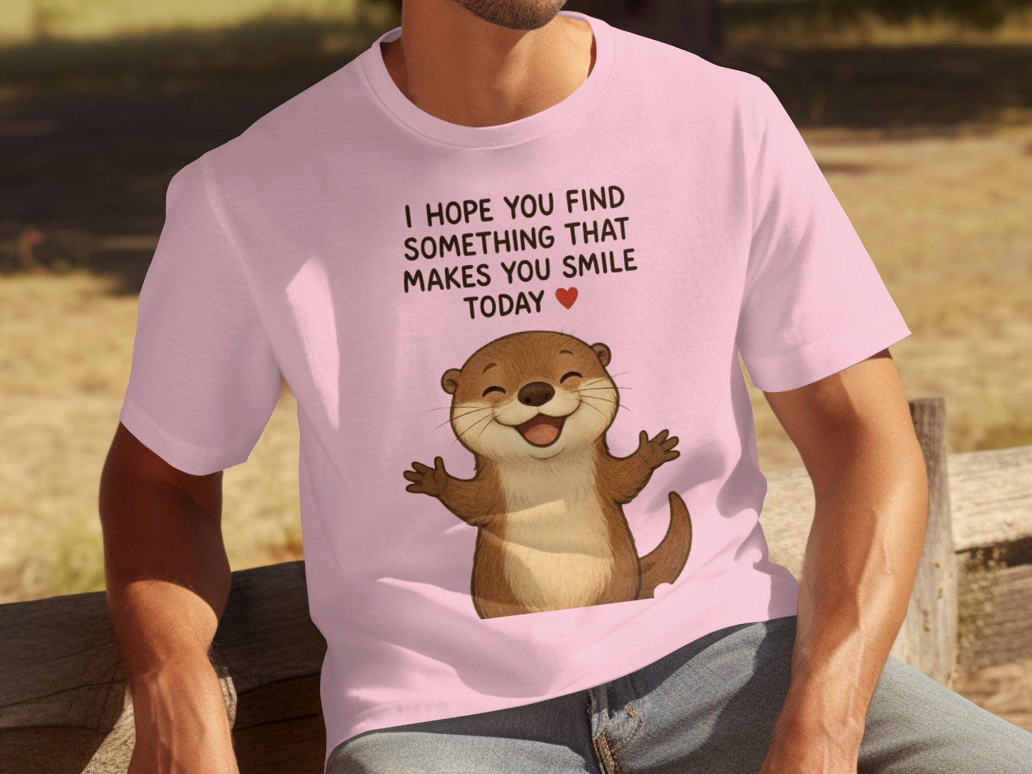 Otter Illustration Makes You Smile Today T-Shirt