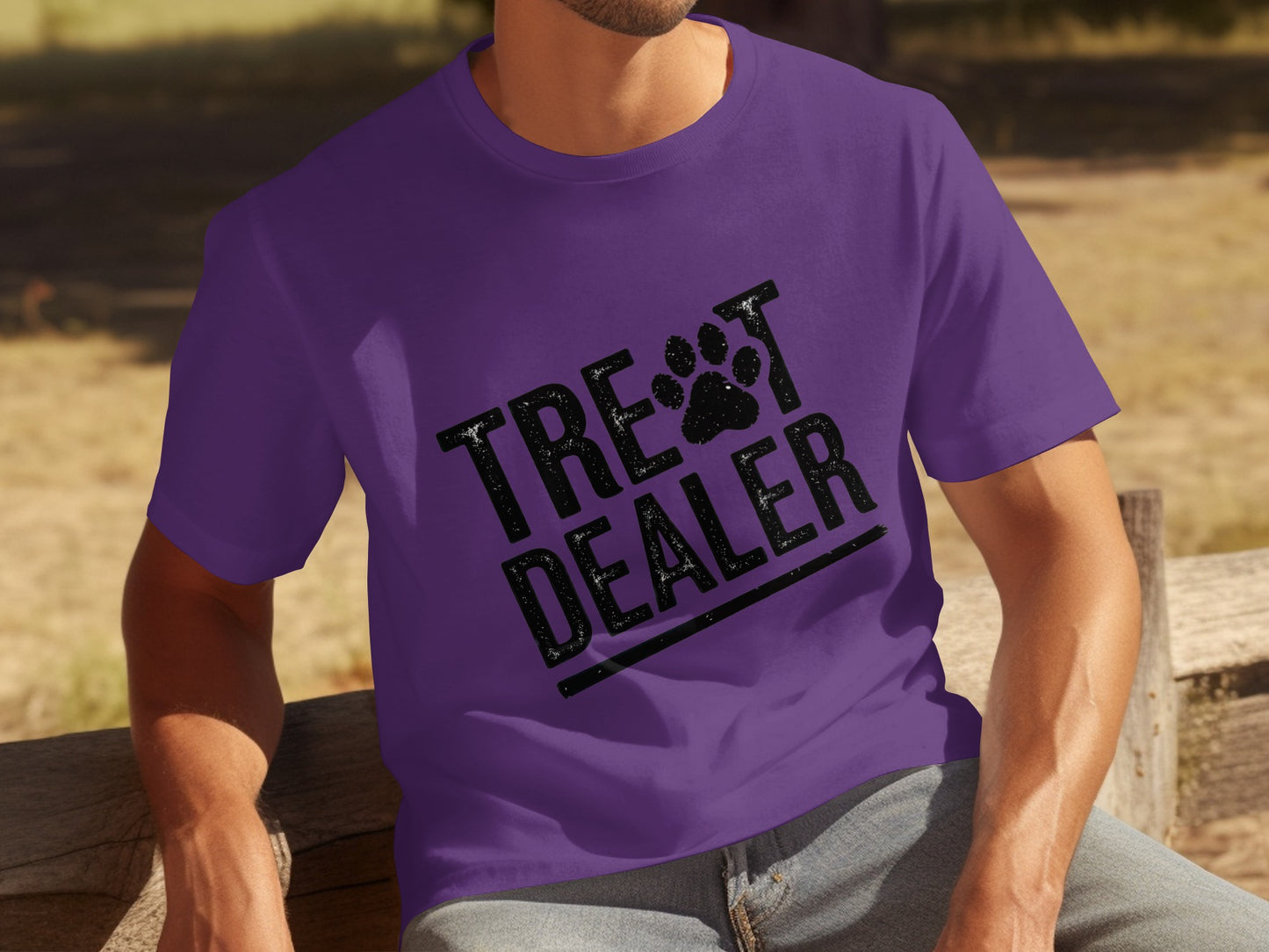 TRE T DEALER Paw Print Graphic T-shirt