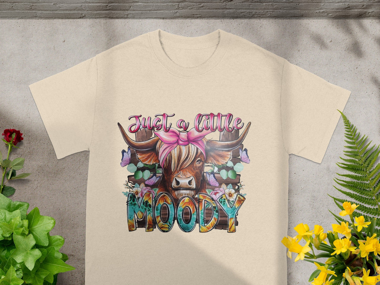 Just A Little Moody Cow Graphic T-shirt