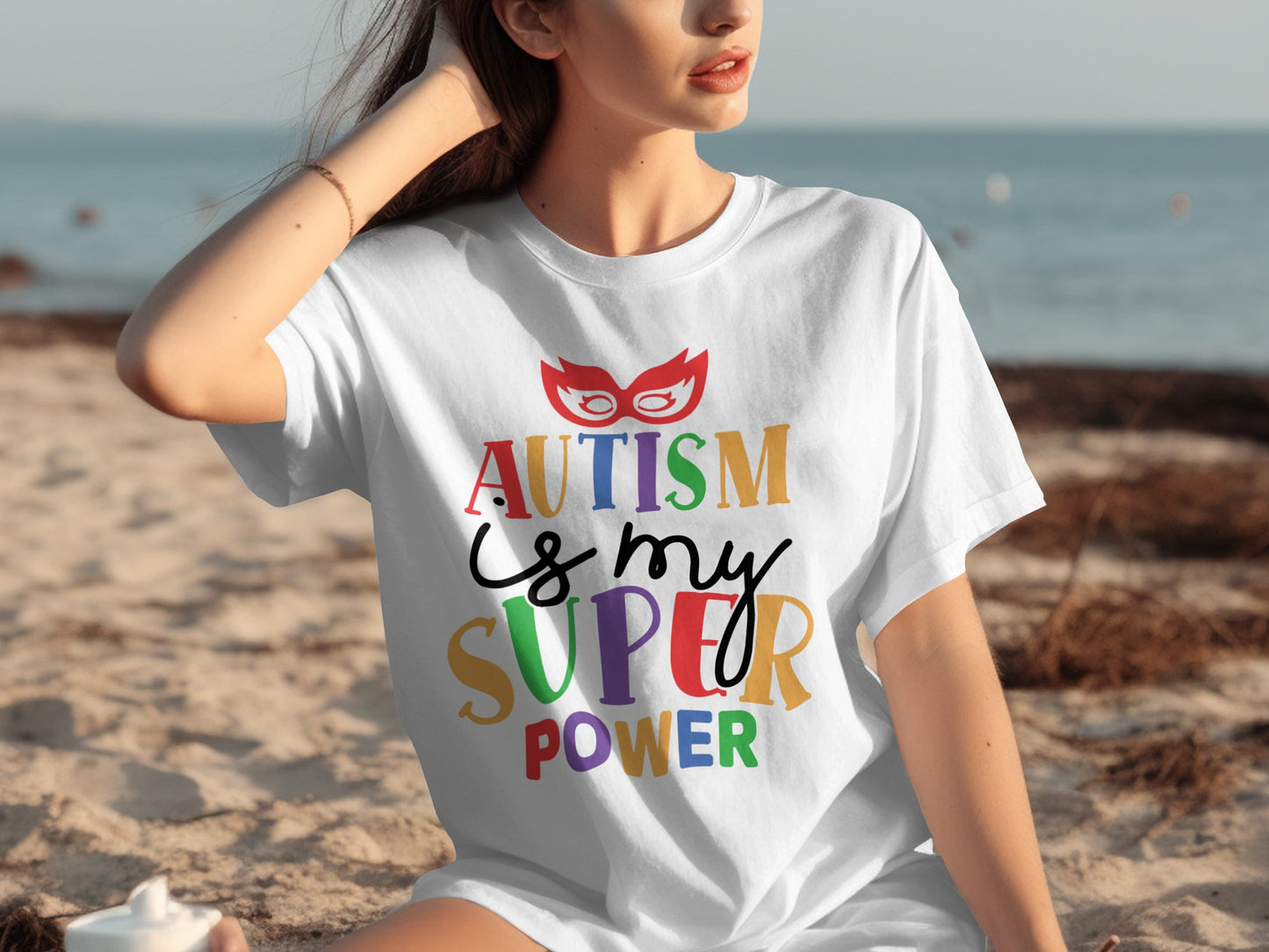 'Autism is My Superpower Colorful Graphic T-Shirt'
