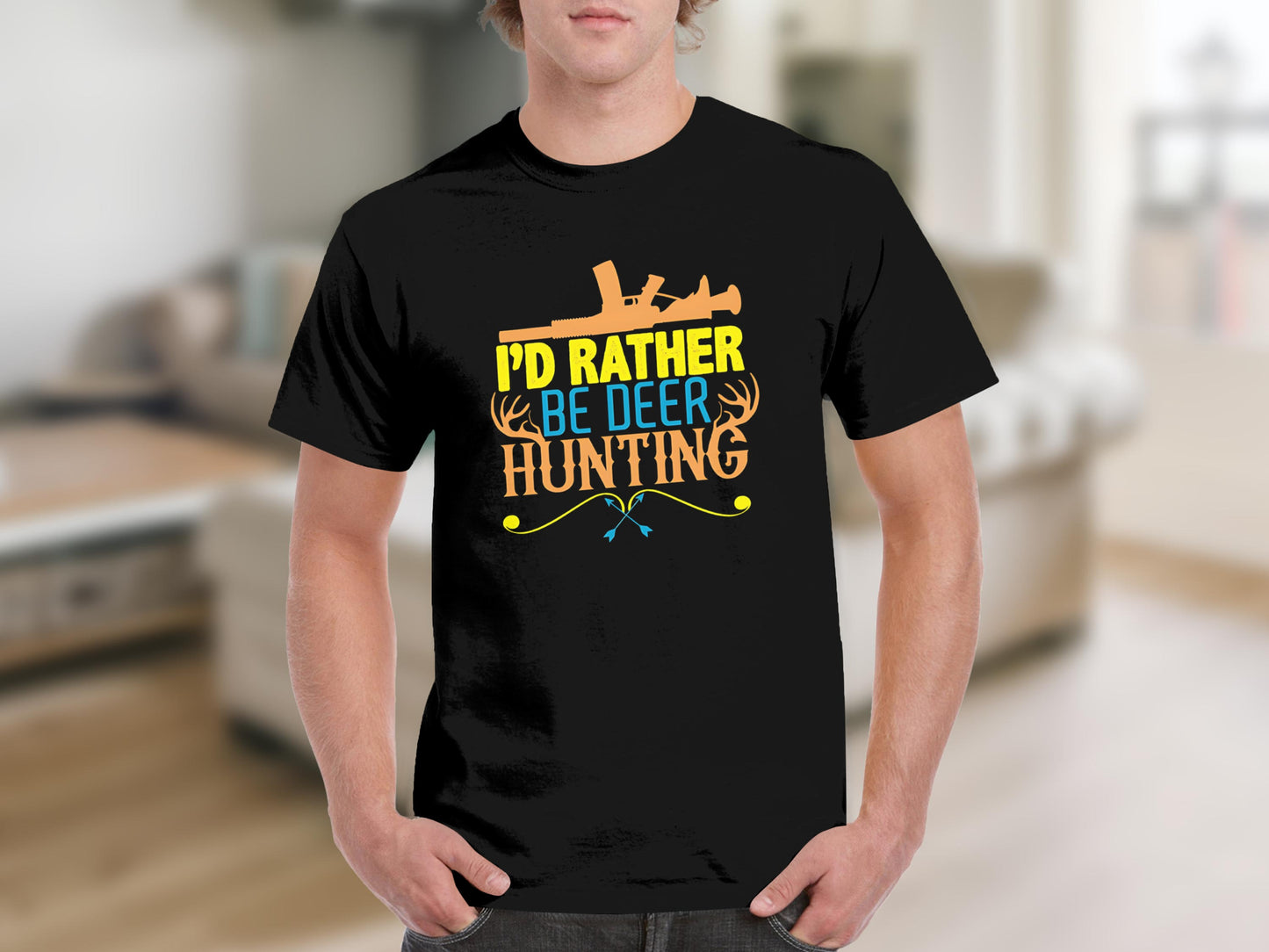 I'd Rather Be Deer Hunting Graphic T-shirt