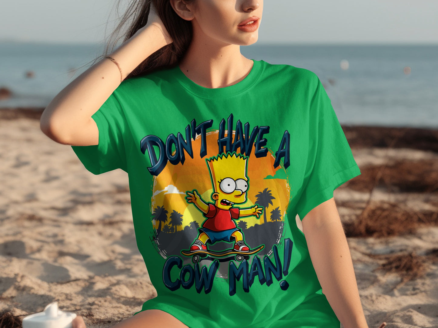 Don't Have a Cow Man Skateboarding Graphic T-shirt