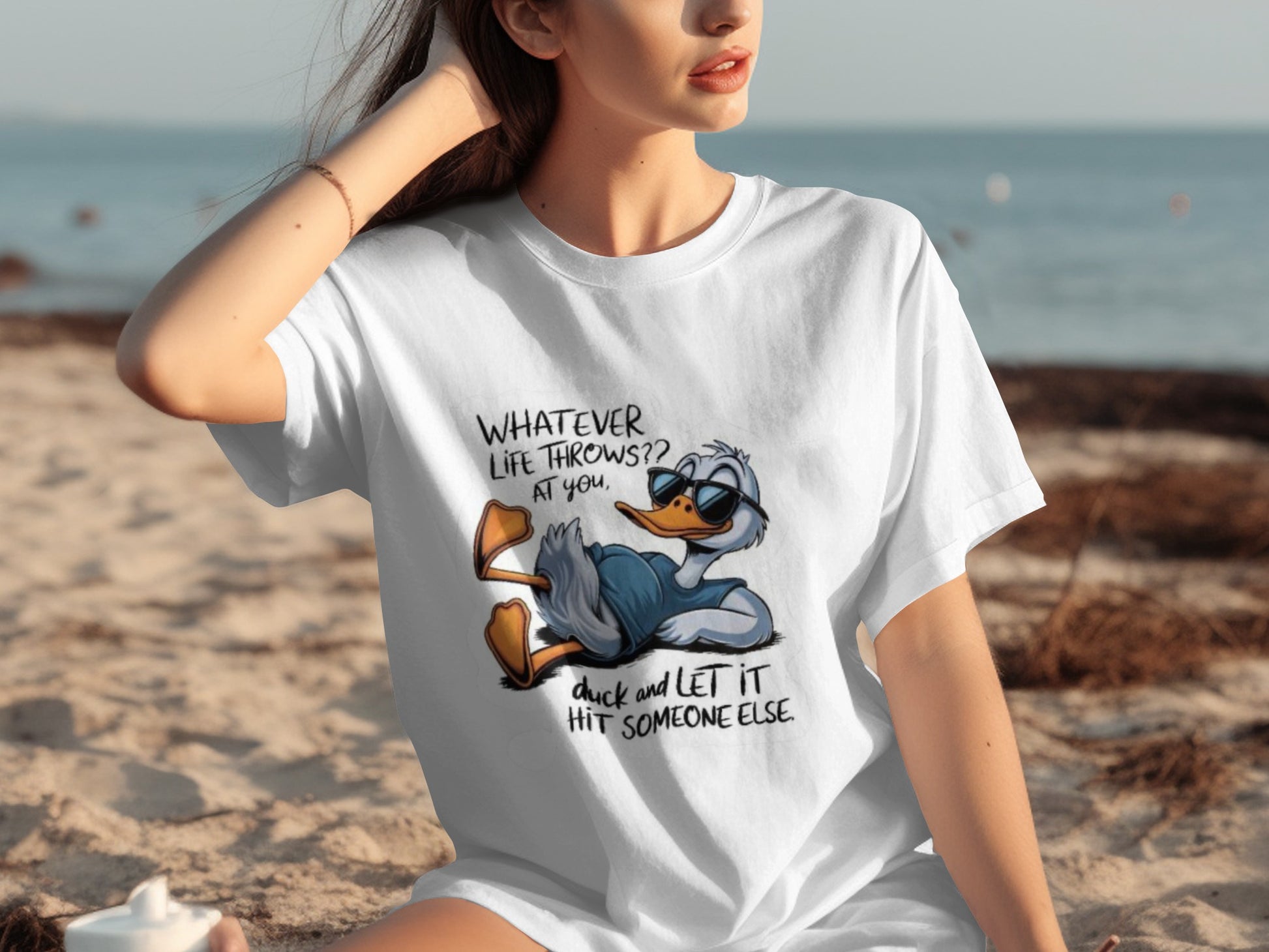 Whatever Life Throws At You Duck Graphic T-shirt