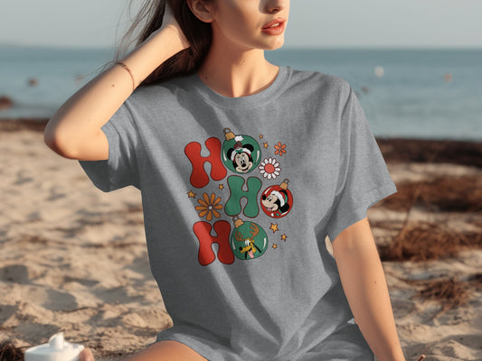 Ho Ho Ho Cartoon Character Graphic T-Shirt