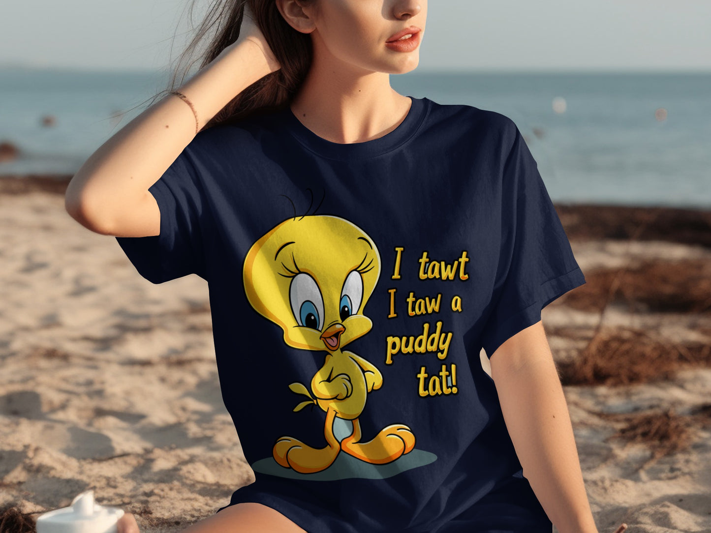 I tawt I taw a puddy tat Tweety Bird T-shirt
