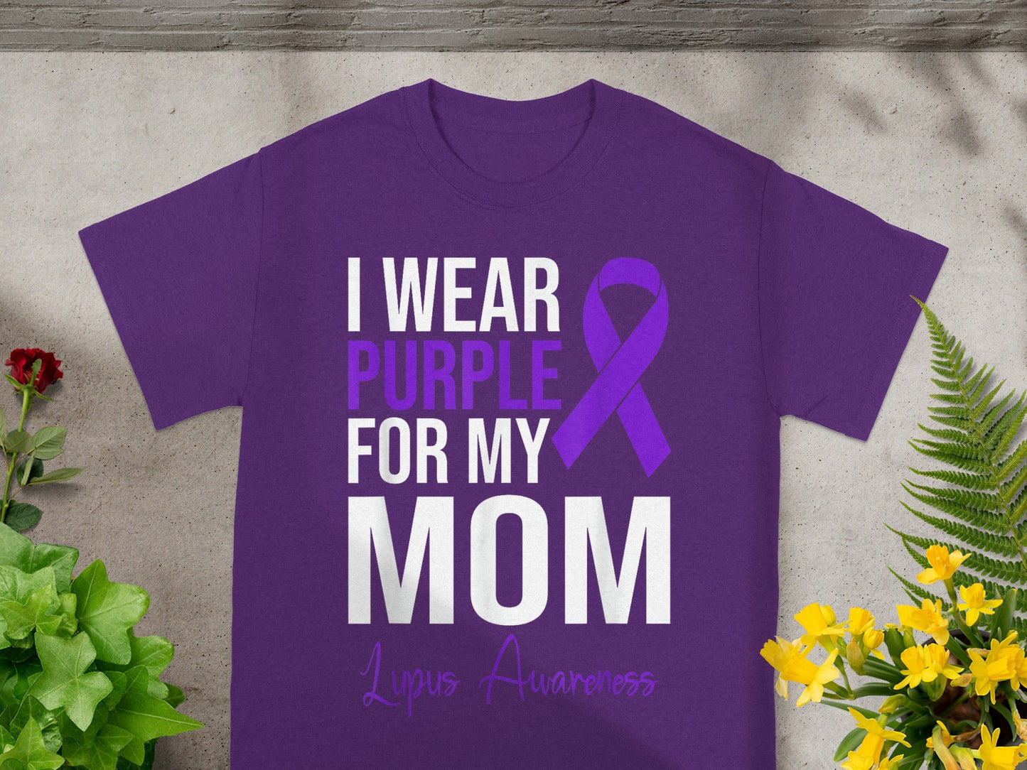 I Wear Purple For My Mom Lupus Awareness T-shirt