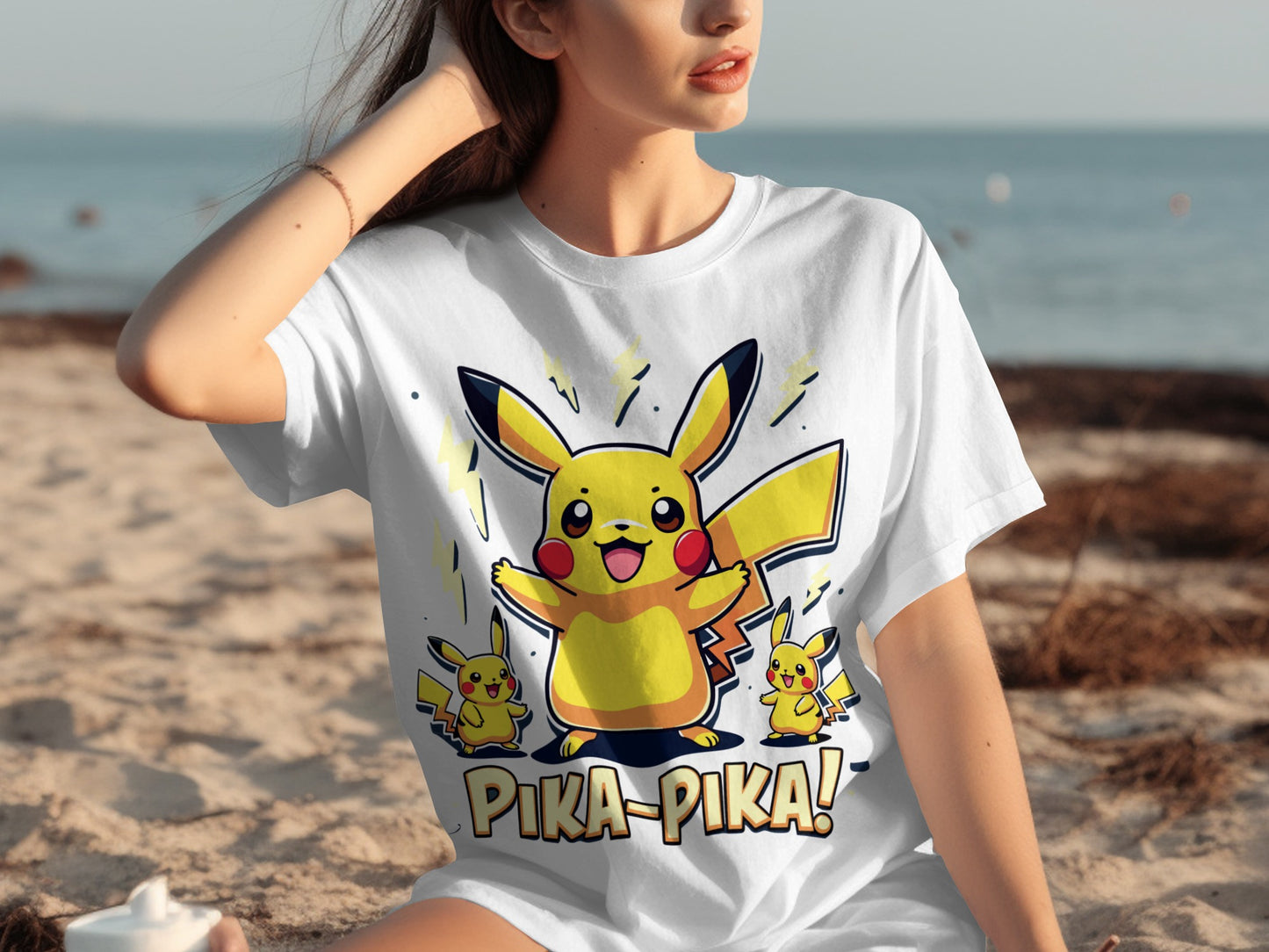 Pikachu Pika-Pika Graphic Tee perfect for fans
