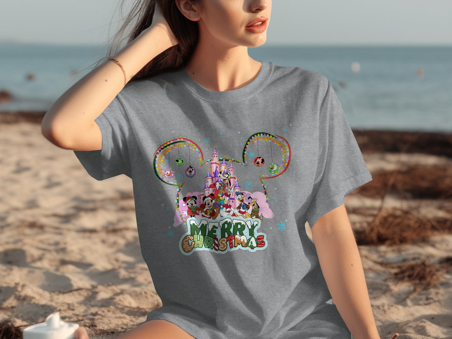 Merry Christmas Magical Characters T-shirt Design