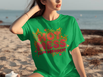 Hot Mess Club President Stylish and Fun T-Shirt