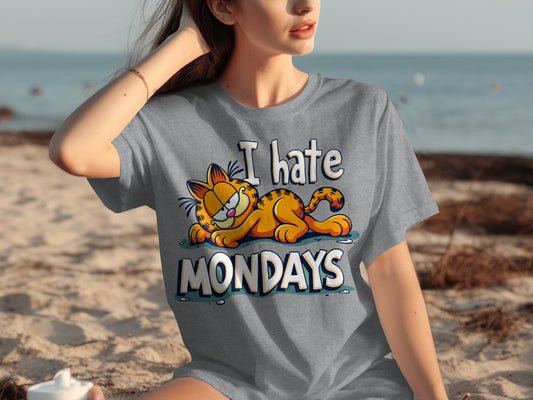 Garfield I Hate Mondays Fun Graphic T-Shirt
