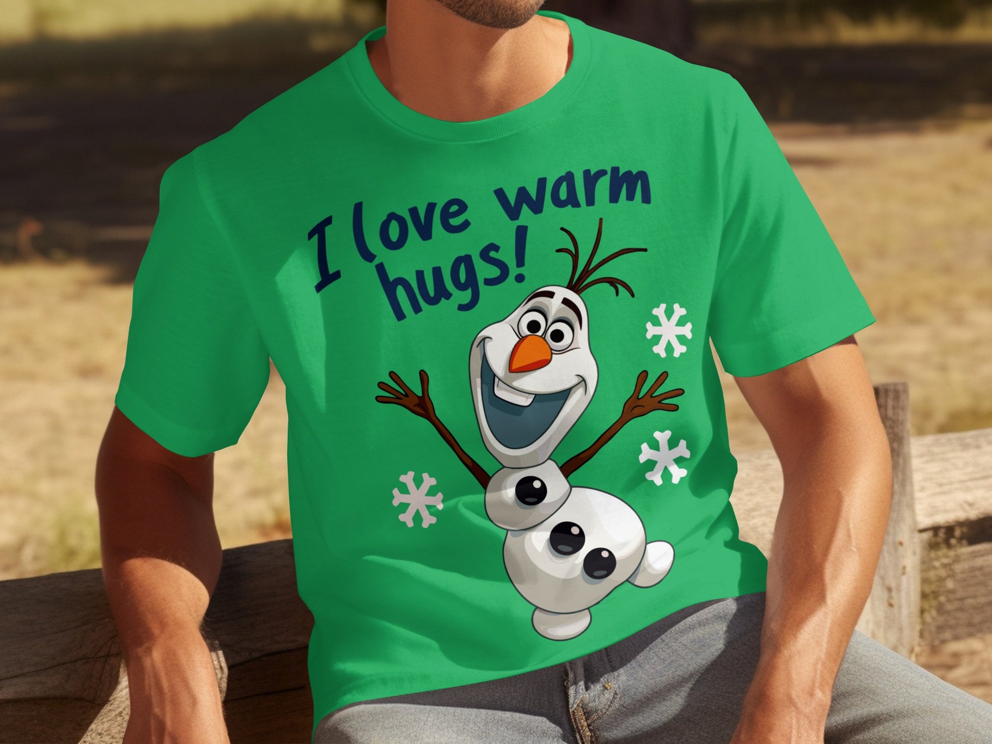 I Love Warm Hugs Funny Olaf Graphic T-Shirt for All Ages