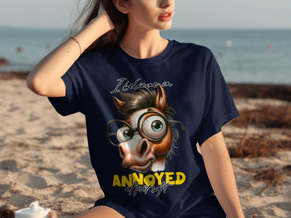 I Believe In Annoyed Horse Graphic Tee for Fun Looks