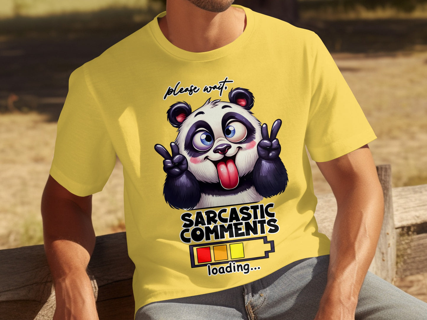 Sarcastic Comments Loading Funny Panda T-Shirt