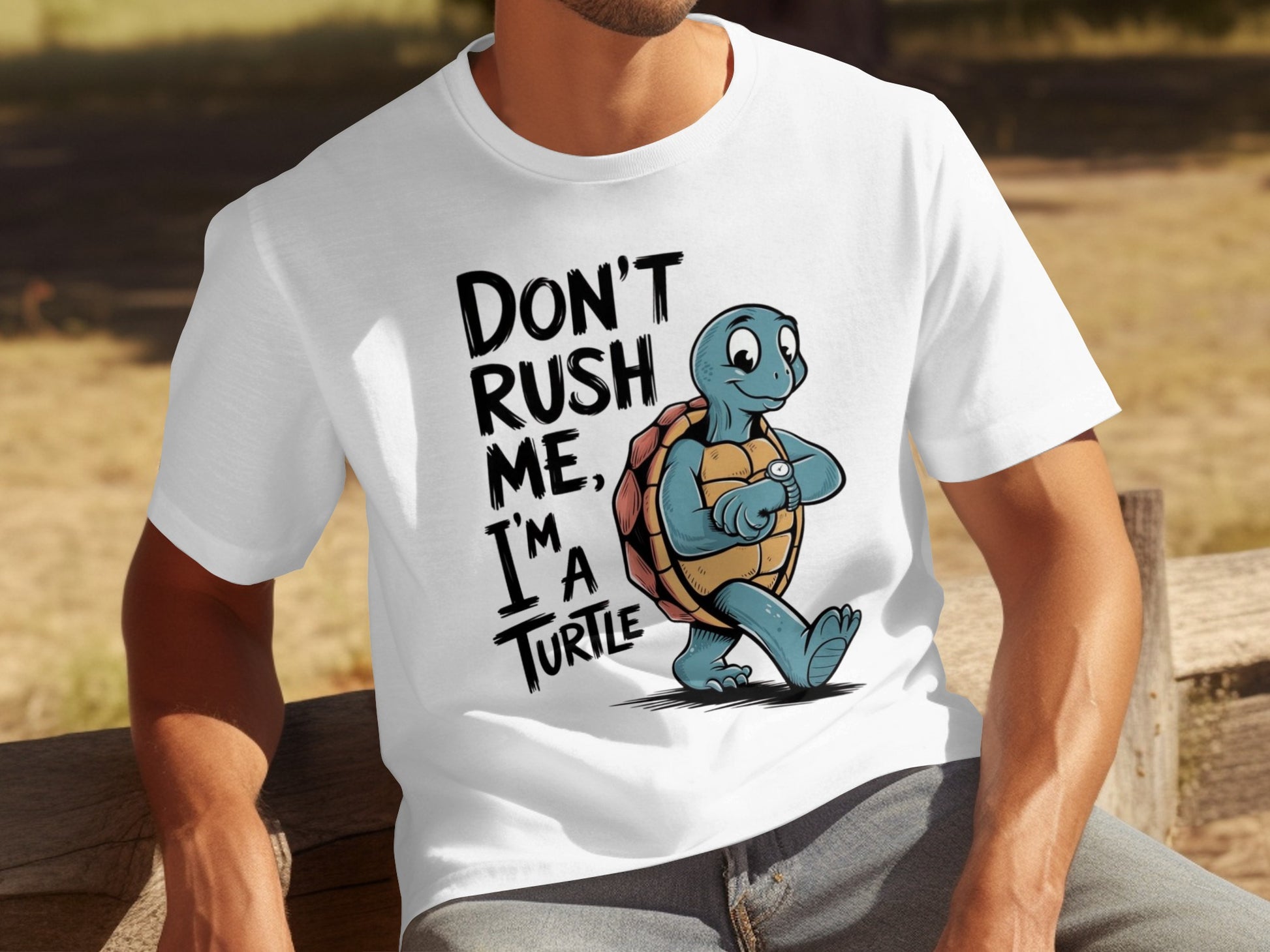 Funny Don't Rush Me I'm A Turtle T-Shirt for Humor