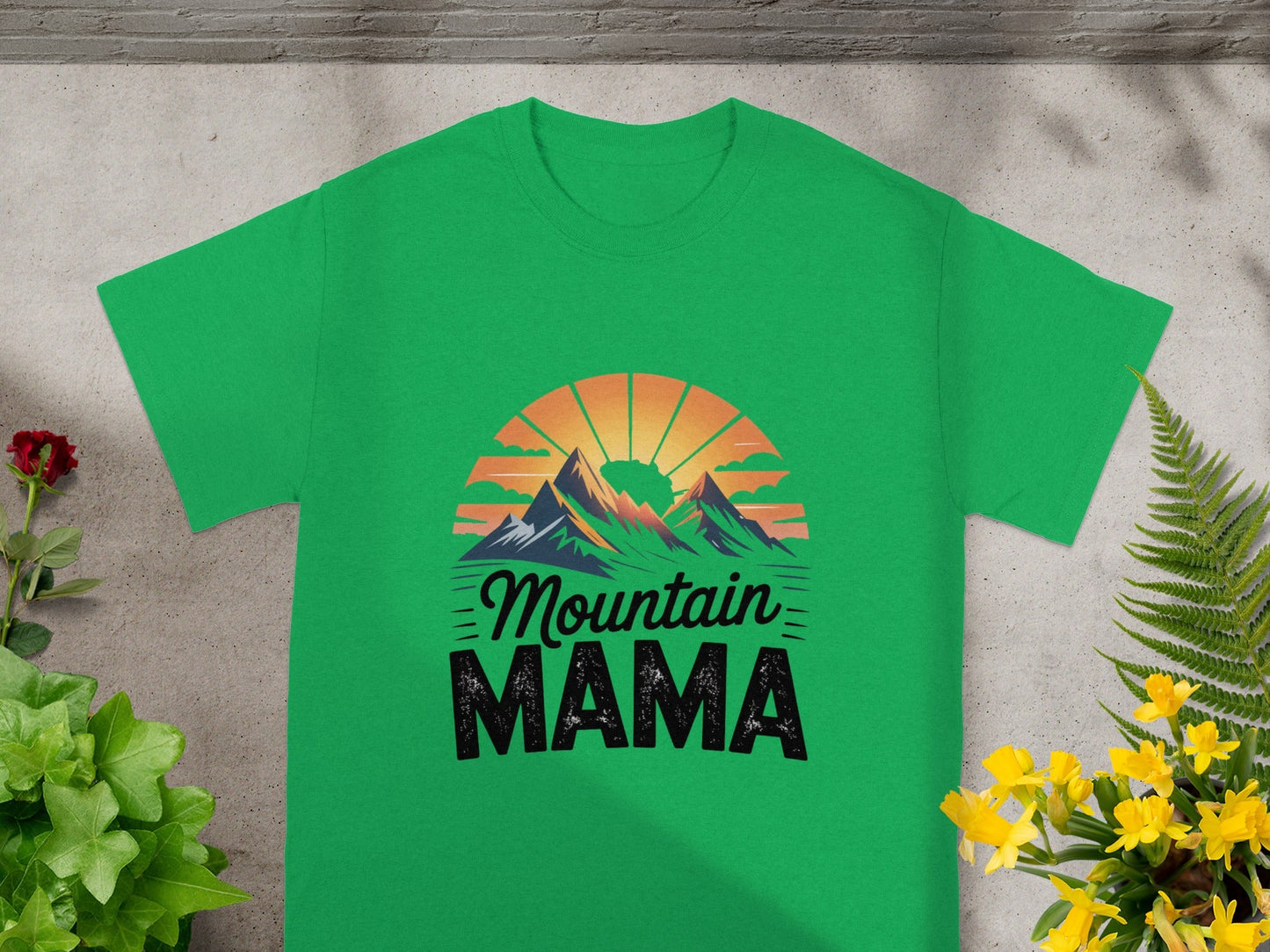 Mountain Mama Graphic Green T-Shirt Unisex Apparel