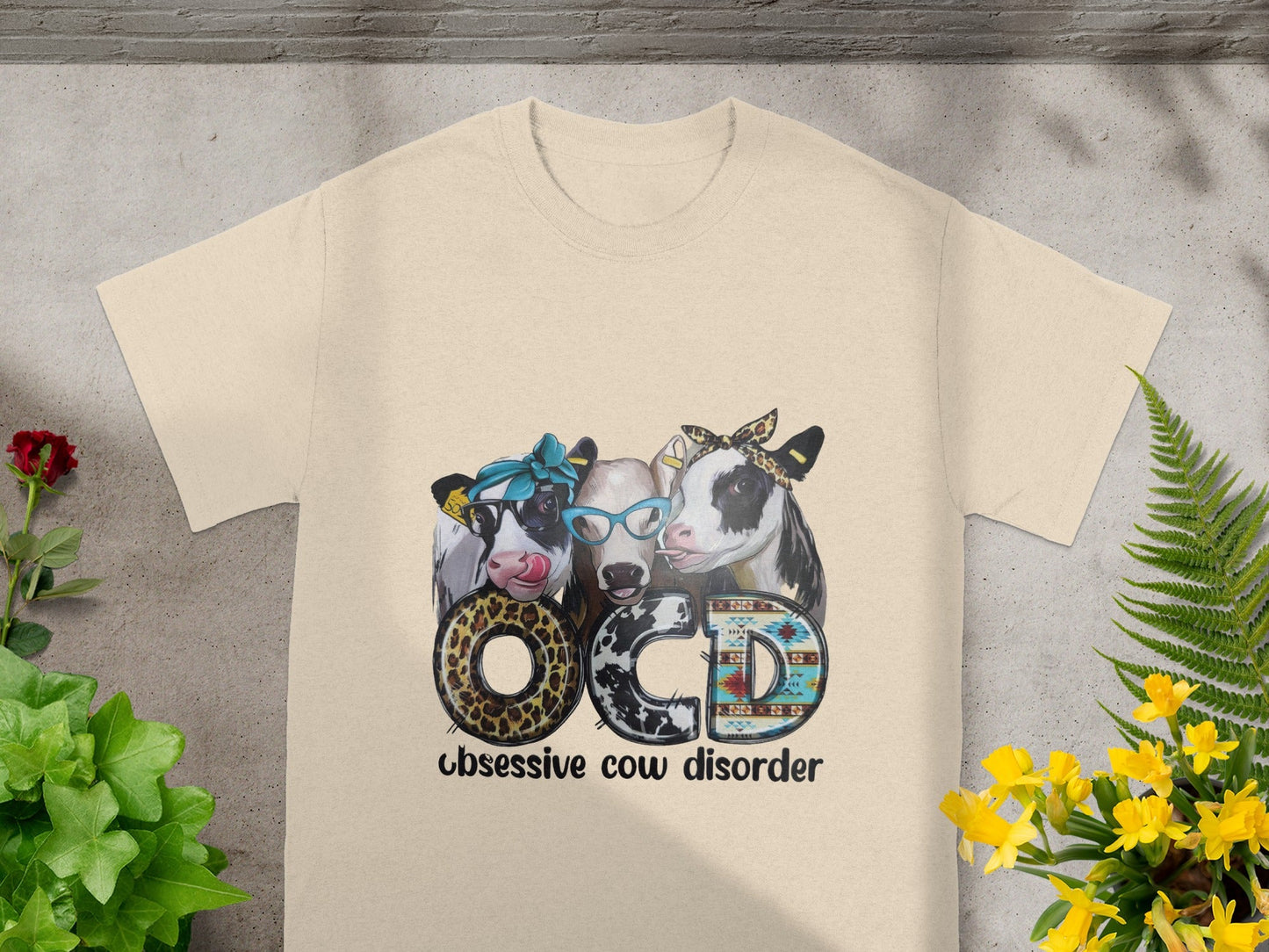 Obsessive Cow Disorder Graphic Tee Unique Design