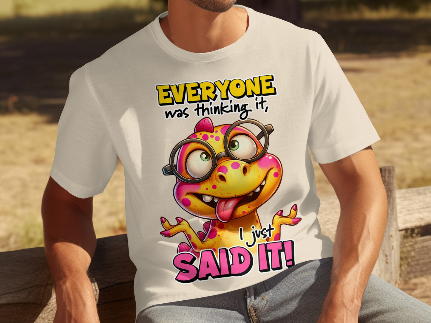 Funny Cartoon Lizard Saying Everyone Was Thinking It Shirt