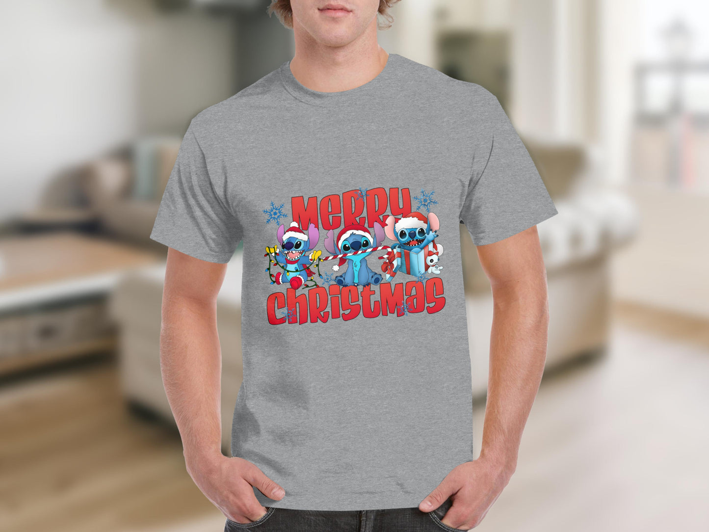 Merry Christmas Cartoon Characters Graphic T-Shirt