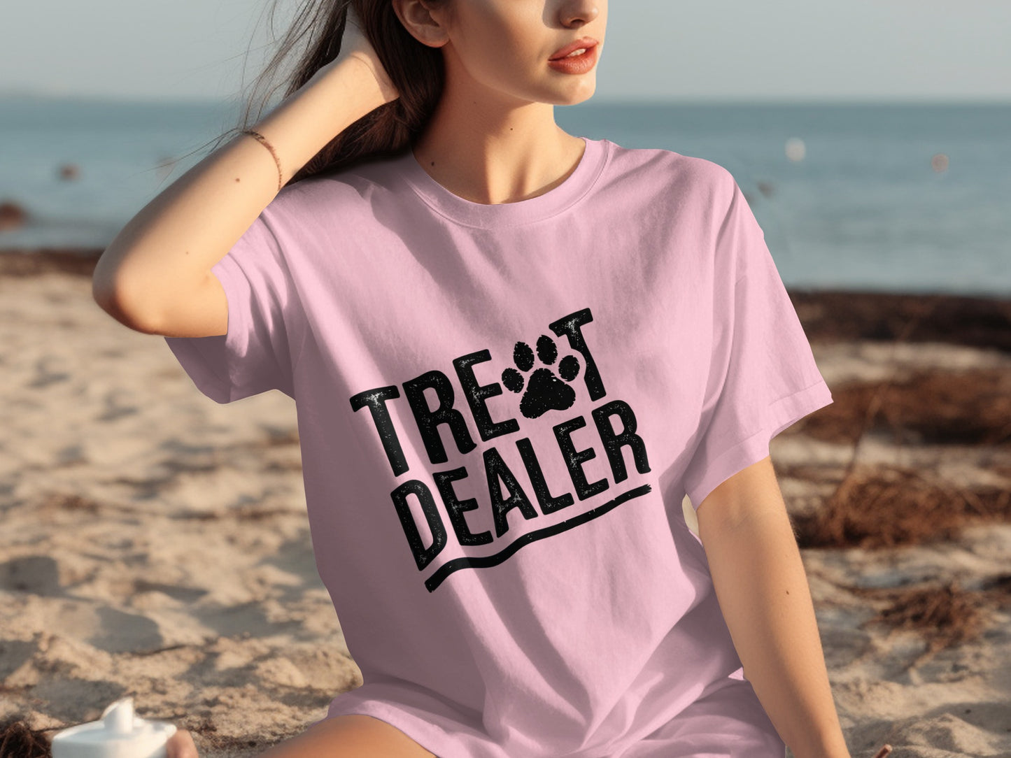 Treat Dealer Paw Print Design Casual Wear Shirt