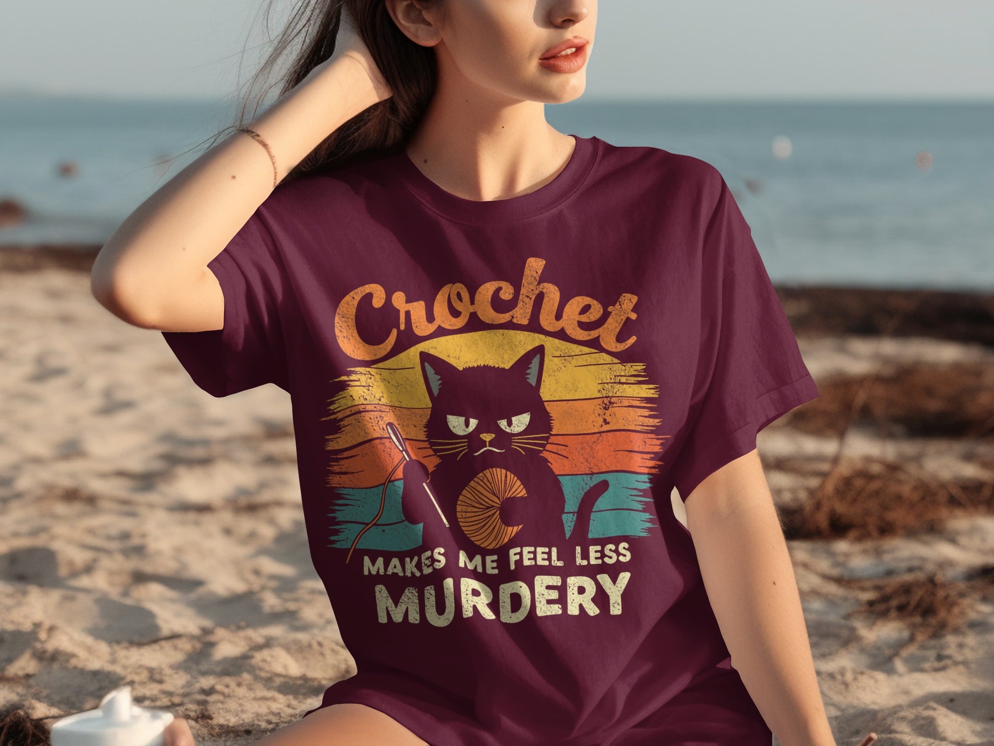 Crochet Cat Makes Me Feel Less Murdery Shirt
