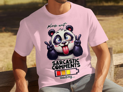 Please Wait Sarcastic Comments Loading Panda T-shirt