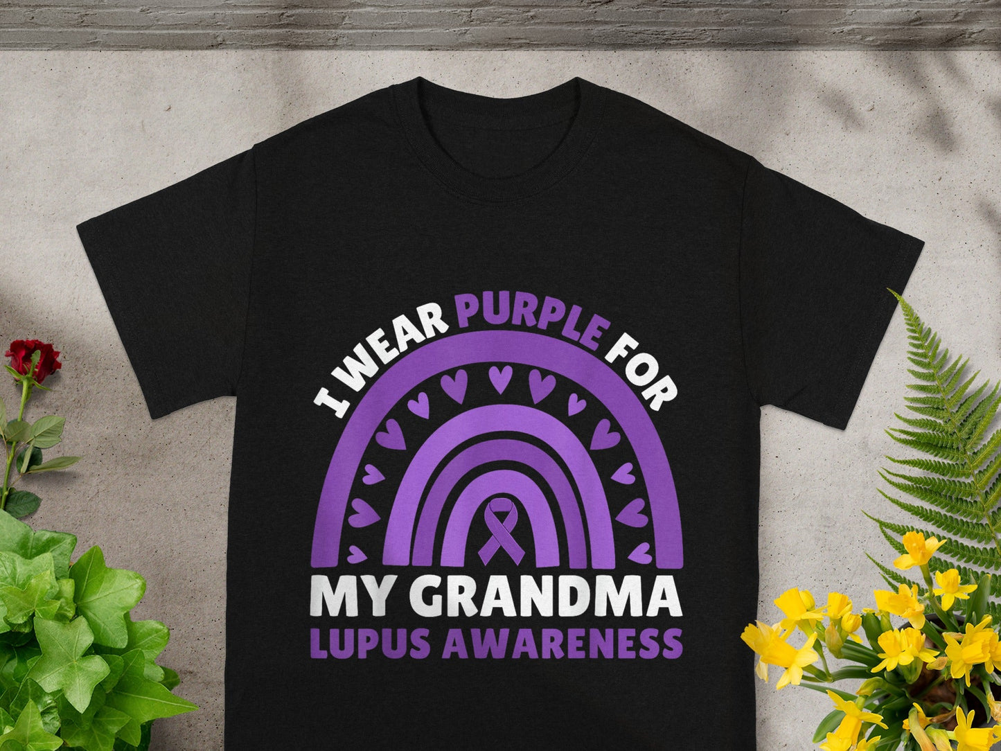 I Wear Purple for My Grandma Lupus Awareness Shirt