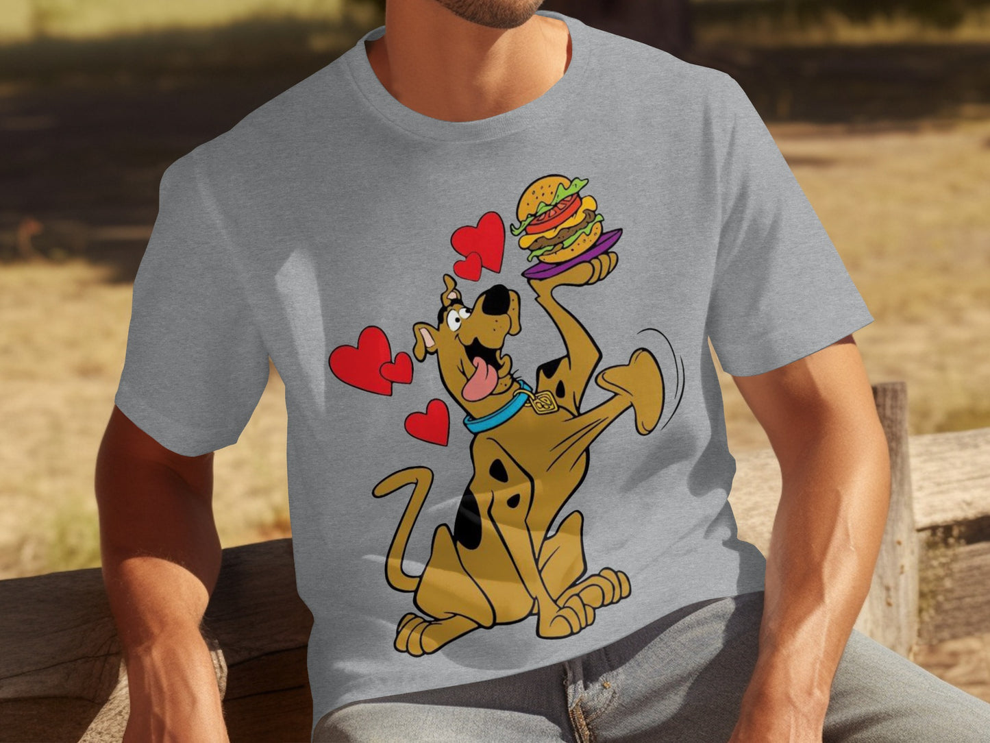 Scooby-Doo Cartoon Character Eating Burgers Shirt
