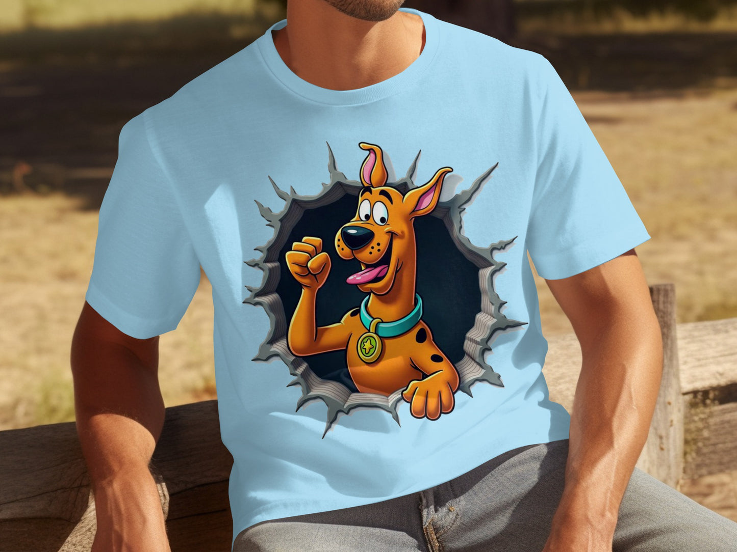 Scooby Doo T-Shirt with Cartoon Character Print