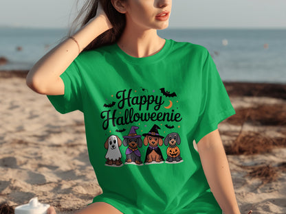 Happy Halloweenie Cute Dog Halloween Costume T-shirt