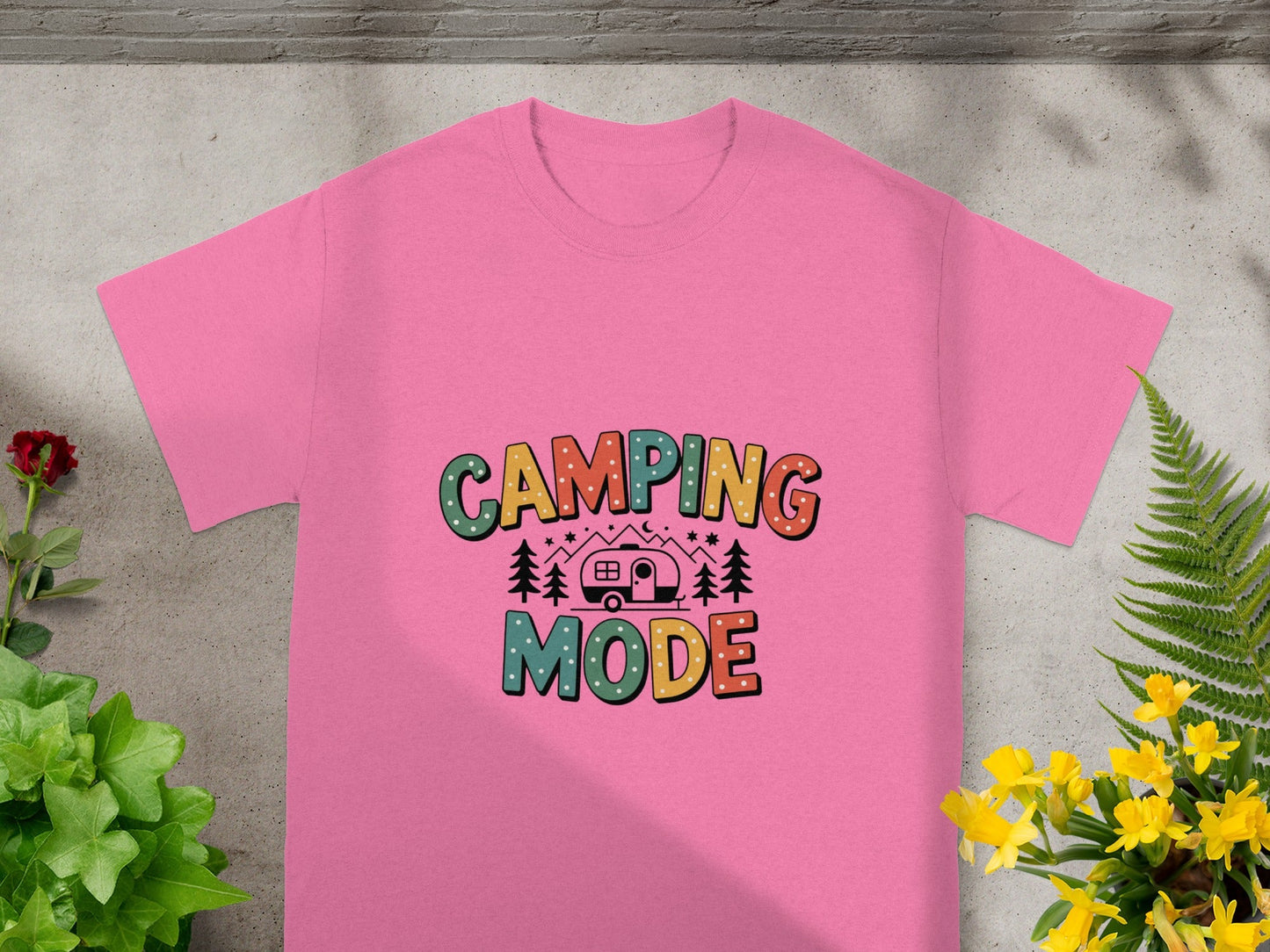 Camping Mode Fun Graphic Tee Camping Shirt