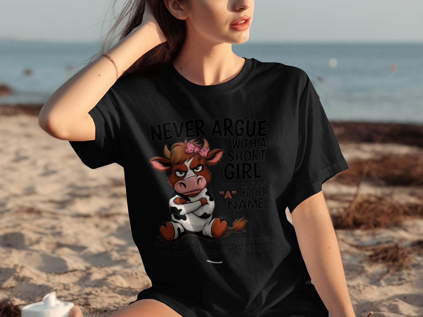 Never Argue with a Short Girl Funny Shirt