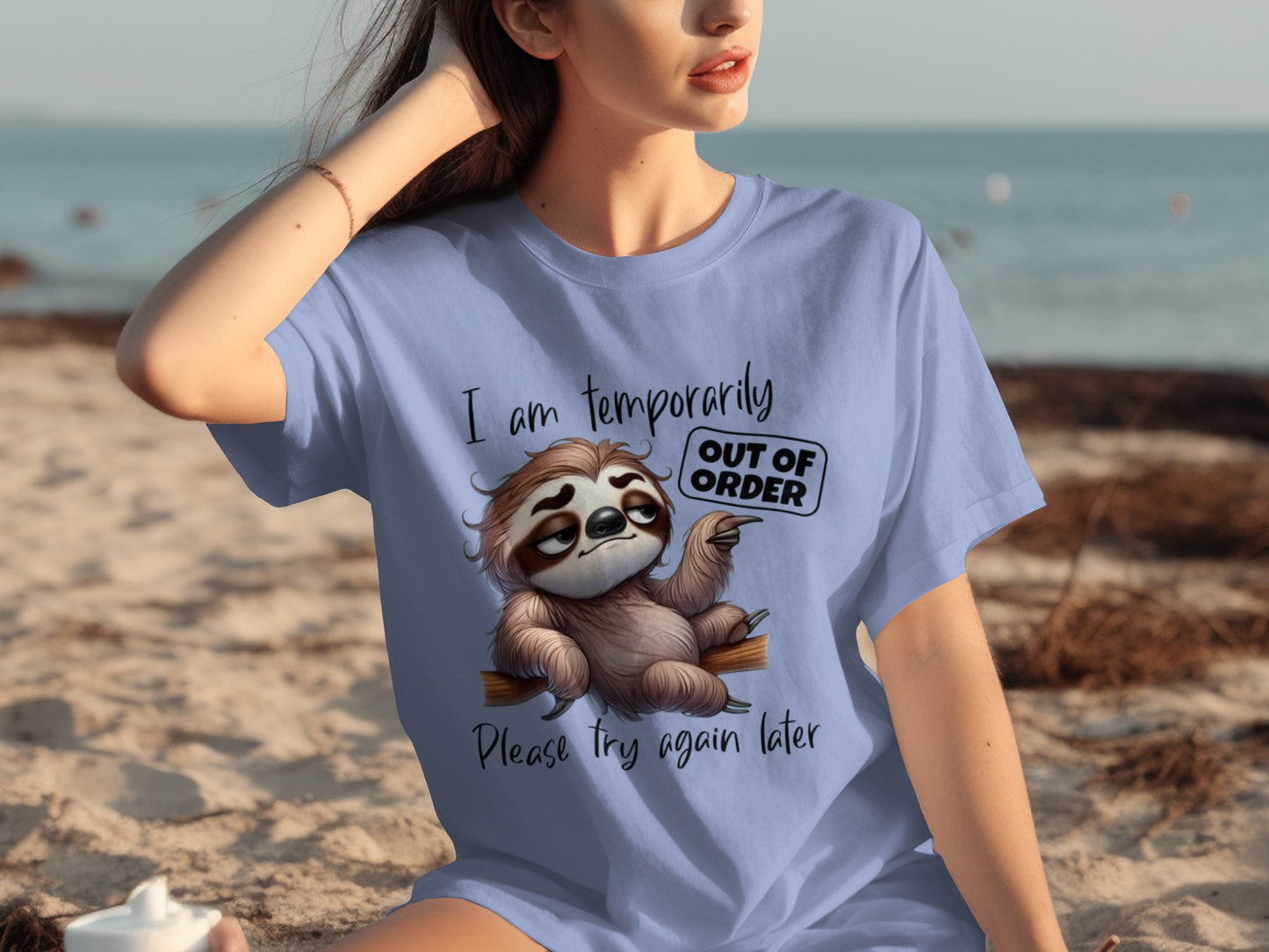 Temporarily Out of Order Sloth Graphic T-Shirt