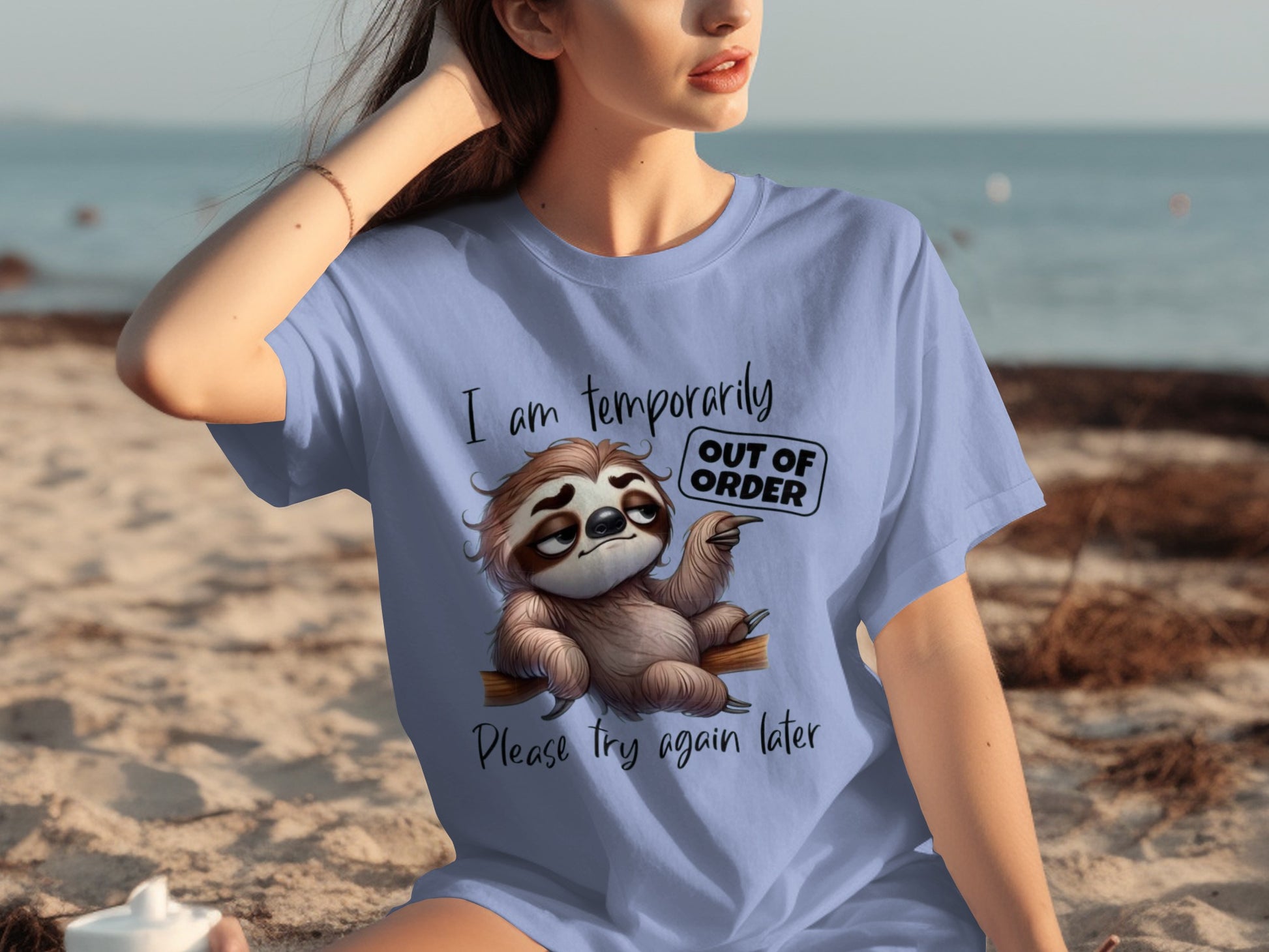 Temporarily Out of Order Sloth Graphic T-Shirt