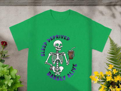 Sleep Deprived Barely Alive Skeleton T-Shirt