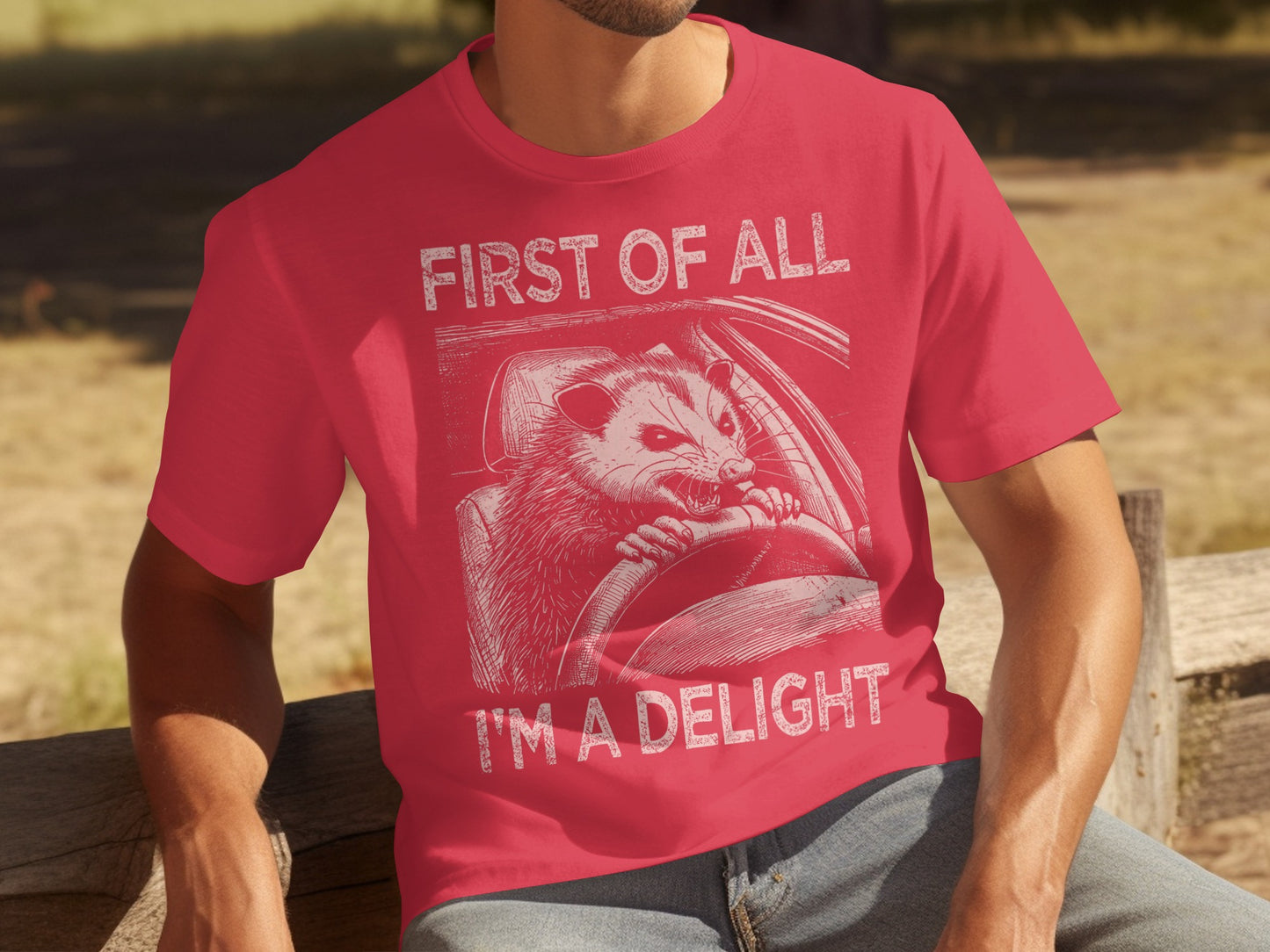 First Of All I'm A Delight Opossum Graphic Tee